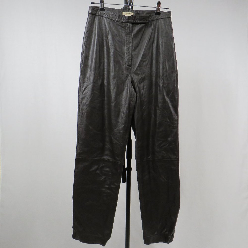 Apostrophe Dark Brown Leather Pants - image 1